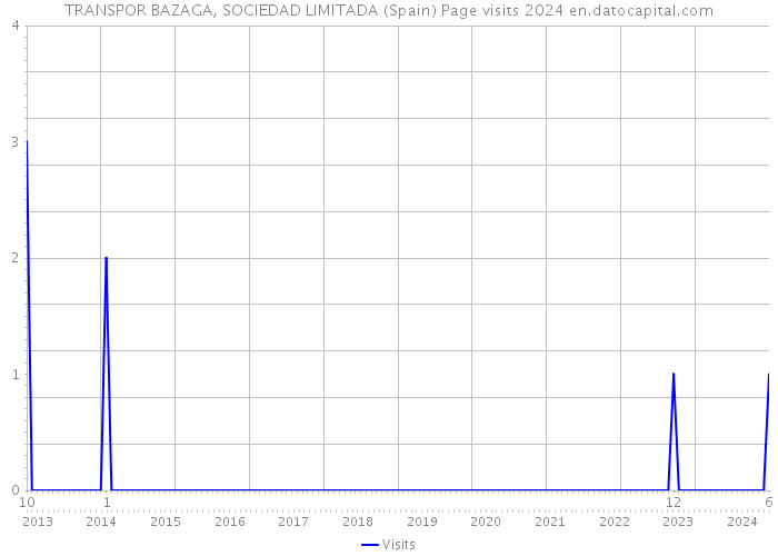 TRANSPOR BAZAGA, SOCIEDAD LIMITADA (Spain) Page visits 2024 