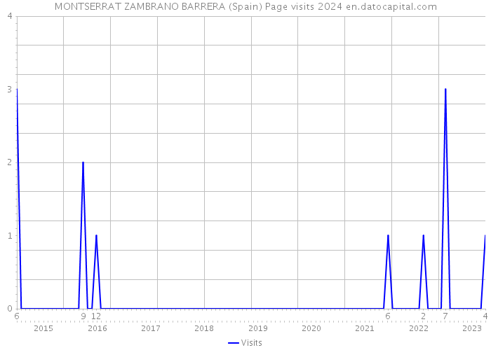 MONTSERRAT ZAMBRANO BARRERA (Spain) Page visits 2024 
