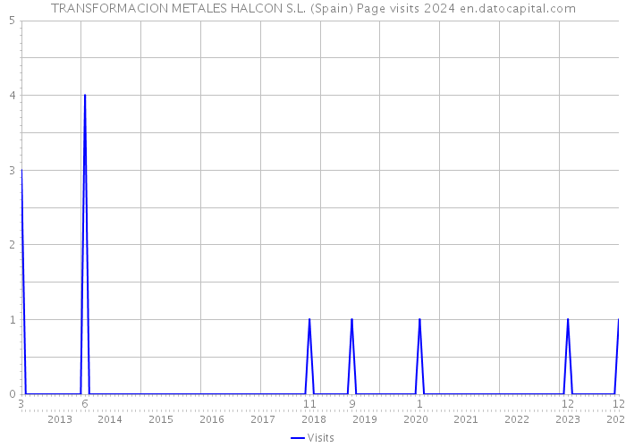 TRANSFORMACION METALES HALCON S.L. (Spain) Page visits 2024 