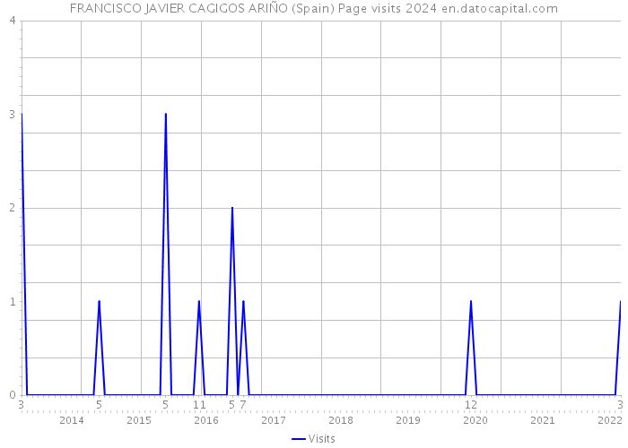 FRANCISCO JAVIER CAGIGOS ARIÑO (Spain) Page visits 2024 