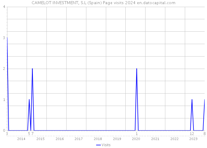 CAMELOT INVESTMENT, S.L (Spain) Page visits 2024 
