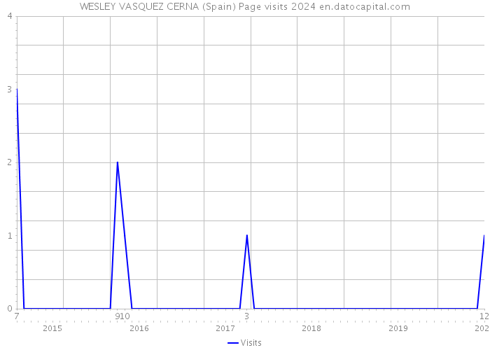 WESLEY VASQUEZ CERNA (Spain) Page visits 2024 