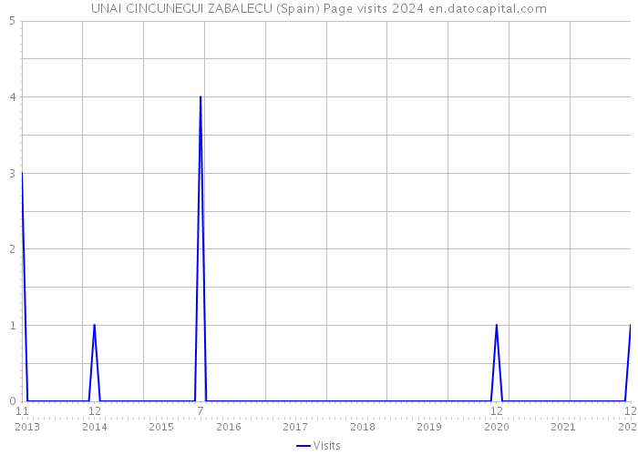 UNAI CINCUNEGUI ZABALECU (Spain) Page visits 2024 