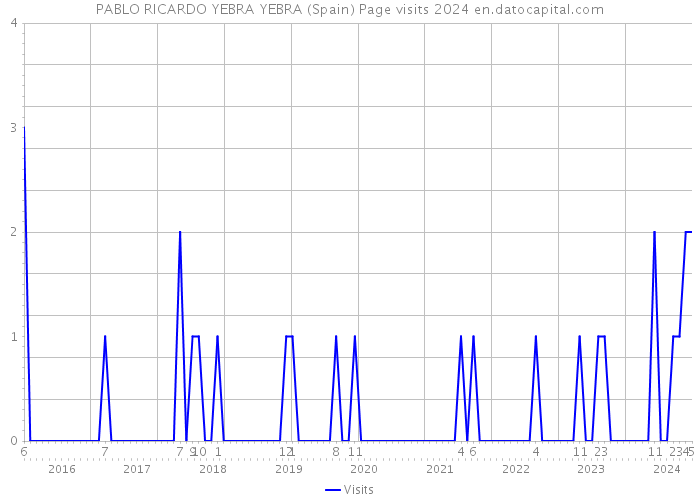 PABLO RICARDO YEBRA YEBRA (Spain) Page visits 2024 