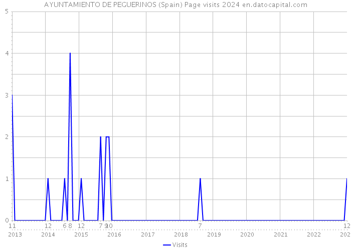 AYUNTAMIENTO DE PEGUERINOS (Spain) Page visits 2024 