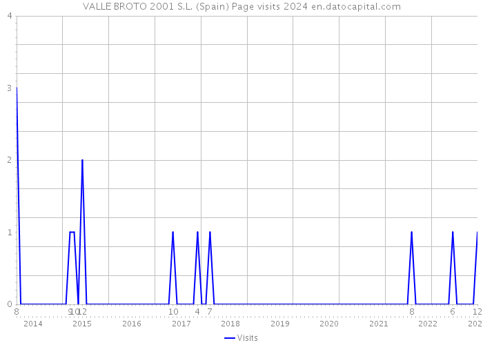 VALLE BROTO 2001 S.L. (Spain) Page visits 2024 