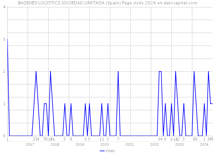 BADENES LOGISTICS SOCIEDAD LIMITADA (Spain) Page visits 2024 