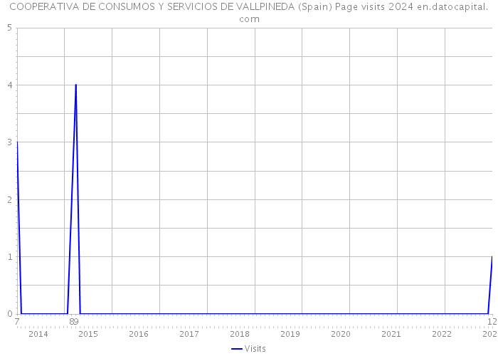 COOPERATIVA DE CONSUMOS Y SERVICIOS DE VALLPINEDA (Spain) Page visits 2024 