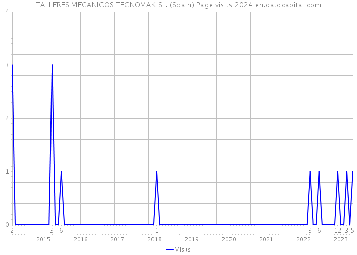 TALLERES MECANICOS TECNOMAK SL. (Spain) Page visits 2024 