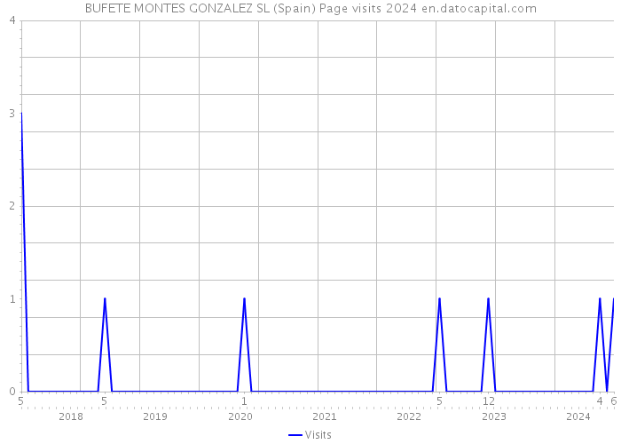 BUFETE MONTES GONZALEZ SL (Spain) Page visits 2024 