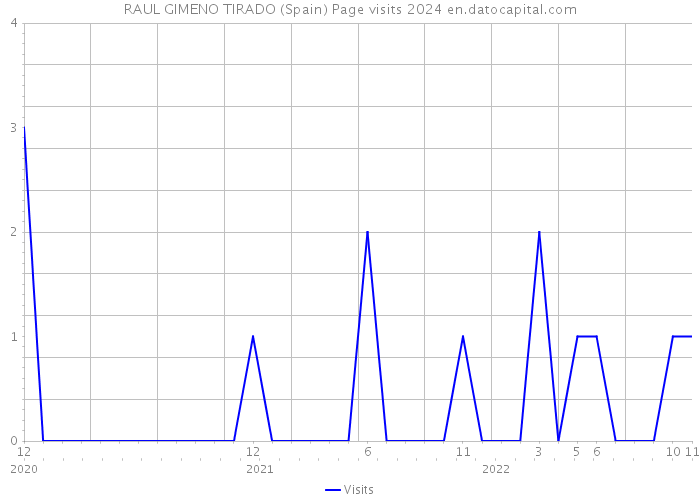 RAUL GIMENO TIRADO (Spain) Page visits 2024 