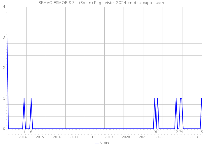 BRAVO ESMORIS SL. (Spain) Page visits 2024 