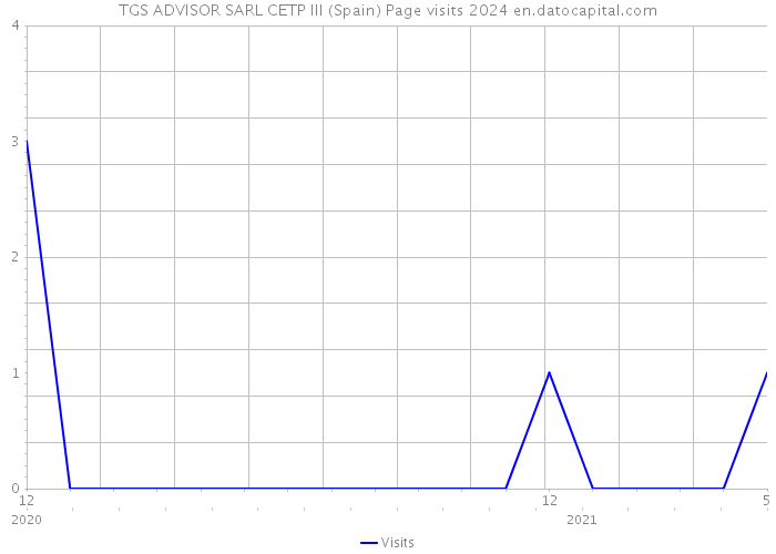 TGS ADVISOR SARL CETP III (Spain) Page visits 2024 