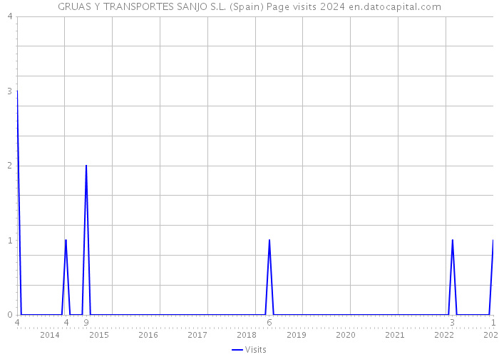 GRUAS Y TRANSPORTES SANJO S.L. (Spain) Page visits 2024 