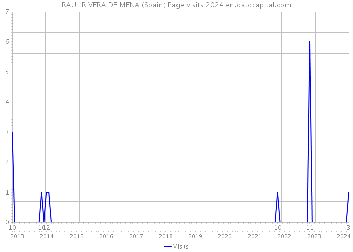RAUL RIVERA DE MENA (Spain) Page visits 2024 