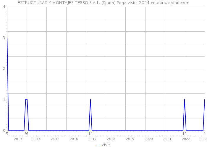 ESTRUCTURAS Y MONTAJES TERSO S.A.L. (Spain) Page visits 2024 