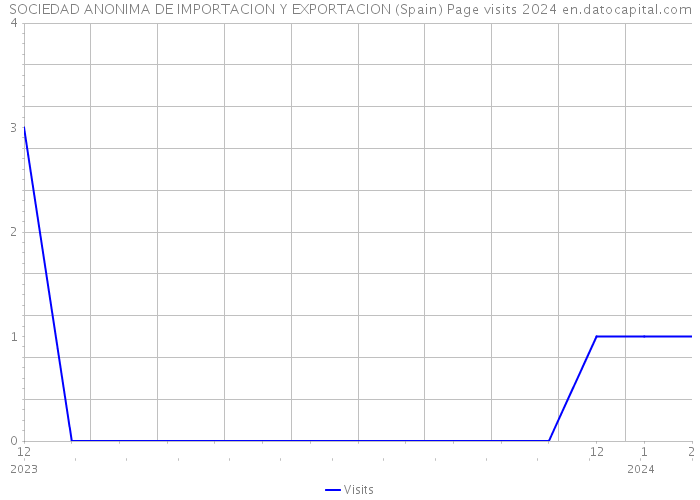 SOCIEDAD ANONIMA DE IMPORTACION Y EXPORTACION (Spain) Page visits 2024 