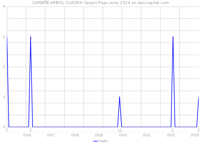 GARBIÑE ARBIOL CUADRA (Spain) Page visits 2024 