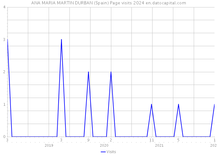 ANA MARIA MARTIN DURBAN (Spain) Page visits 2024 