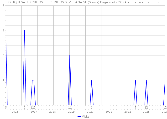 GUIQUESA TECNICOS ELECTRICOS SEVILLANA SL (Spain) Page visits 2024 