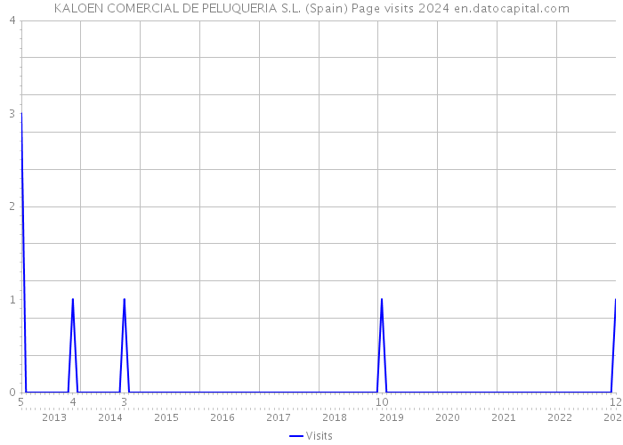 KALOEN COMERCIAL DE PELUQUERIA S.L. (Spain) Page visits 2024 