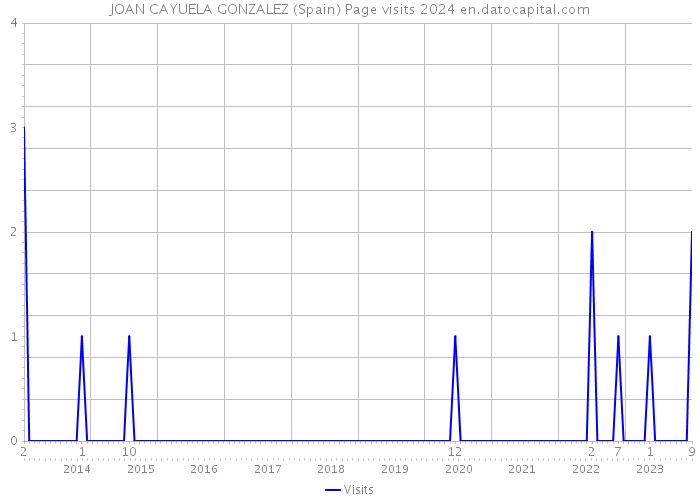 JOAN CAYUELA GONZALEZ (Spain) Page visits 2024 