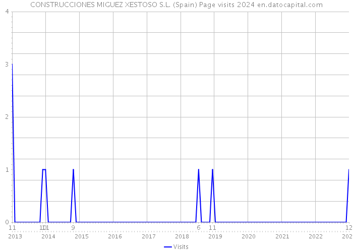 CONSTRUCCIONES MIGUEZ XESTOSO S.L. (Spain) Page visits 2024 