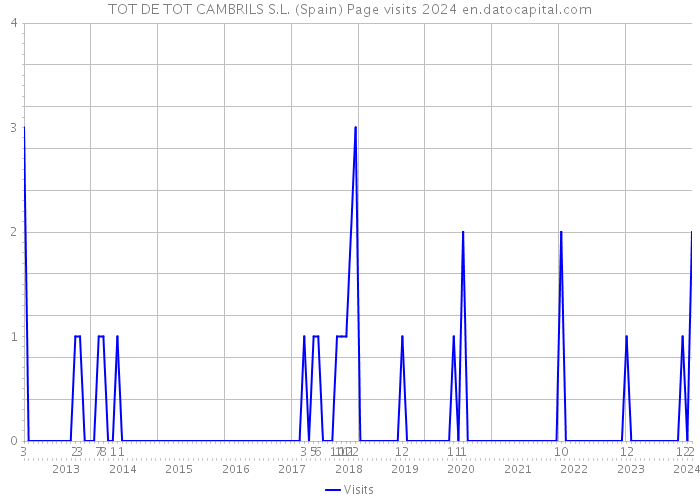 TOT DE TOT CAMBRILS S.L. (Spain) Page visits 2024 
