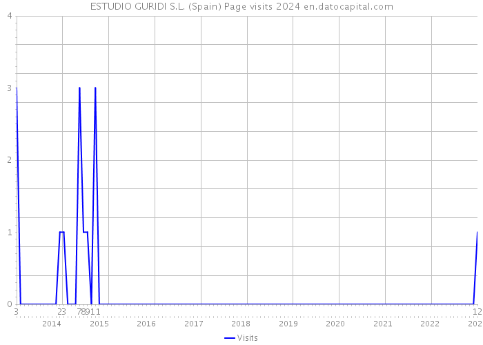 ESTUDIO GURIDI S.L. (Spain) Page visits 2024 