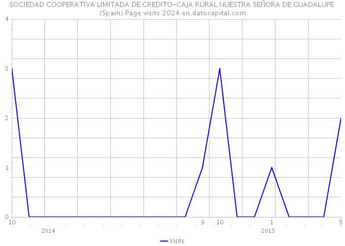 SOCIEDAD COOPERATIVA LIMITADA DE CREDITO-CAJA RURAL NUESTRA SEÑORA DE GUADALUPE (Spain) Page visits 2024 