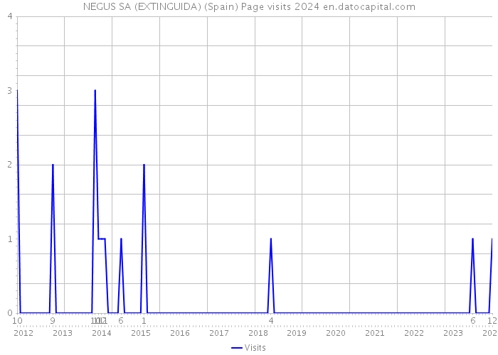 NEGUS SA (EXTINGUIDA) (Spain) Page visits 2024 