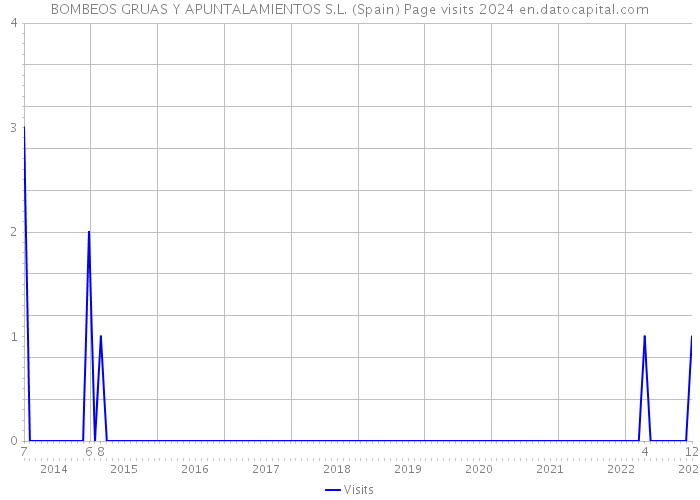 BOMBEOS GRUAS Y APUNTALAMIENTOS S.L. (Spain) Page visits 2024 