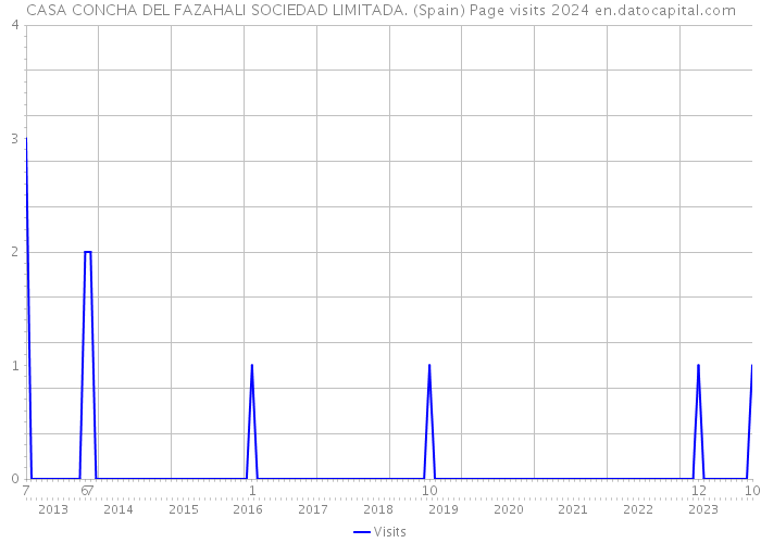 CASA CONCHA DEL FAZAHALI SOCIEDAD LIMITADA. (Spain) Page visits 2024 