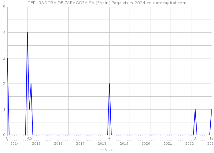 DEPURADORA DE ZARAGOZA SA (Spain) Page visits 2024 