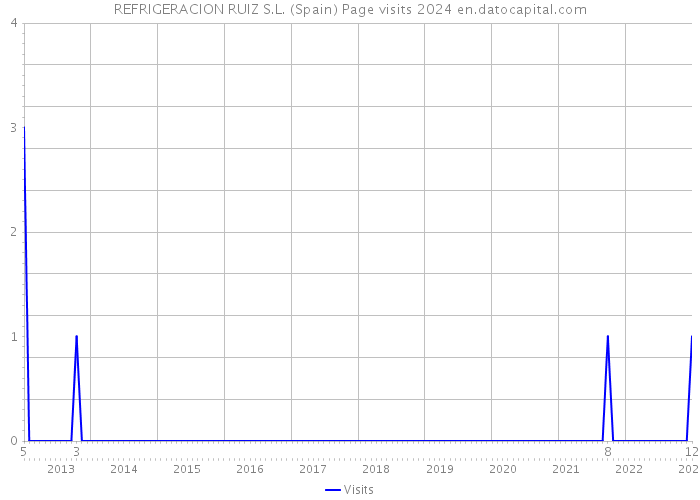 REFRIGERACION RUIZ S.L. (Spain) Page visits 2024 