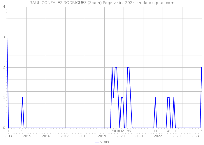 RAUL GONZALEZ RODRIGUEZ (Spain) Page visits 2024 
