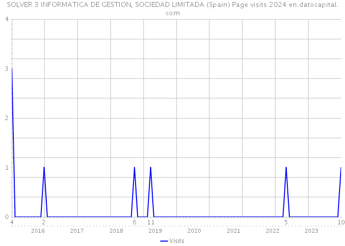 SOLVER 3 INFORMATICA DE GESTION, SOCIEDAD LIMITADA (Spain) Page visits 2024 