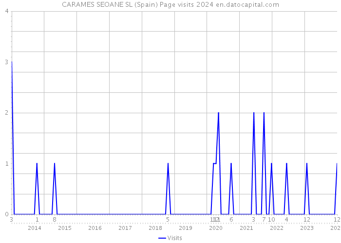 CARAMES SEOANE SL (Spain) Page visits 2024 