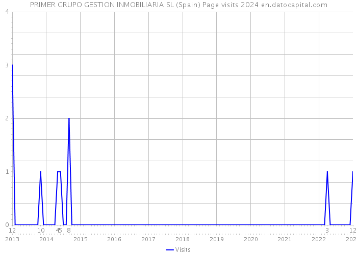 PRIMER GRUPO GESTION INMOBILIARIA SL (Spain) Page visits 2024 