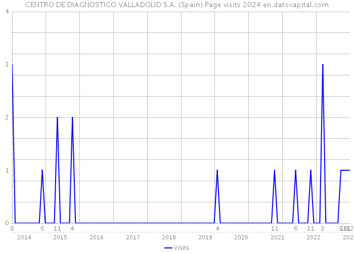 CENTRO DE DIAGNOSTICO VALLADOLID S.A. (Spain) Page visits 2024 