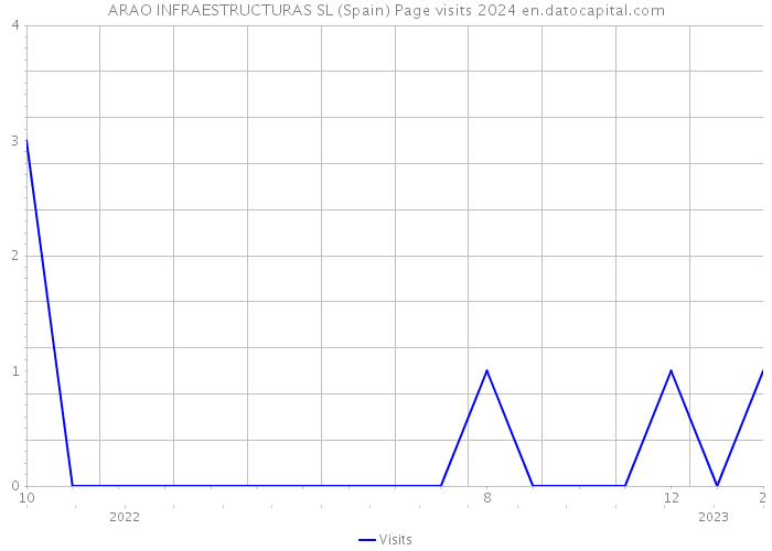 ARAO INFRAESTRUCTURAS SL (Spain) Page visits 2024 