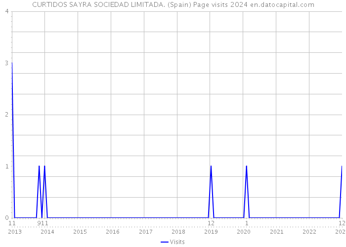 CURTIDOS SAYRA SOCIEDAD LIMITADA. (Spain) Page visits 2024 