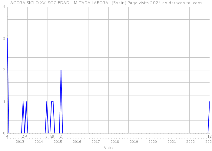 AGORA SIGLO XXI SOCIEDAD LIMITADA LABORAL (Spain) Page visits 2024 