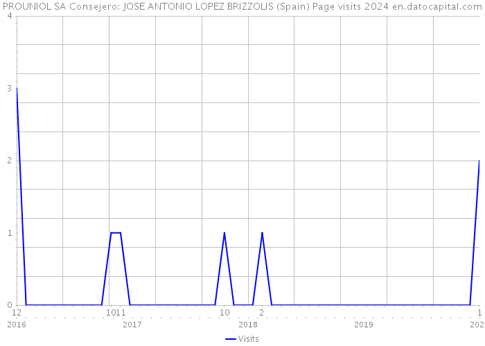 PROUNIOL SA Consejero: JOSE ANTONIO LOPEZ BRIZZOLIS (Spain) Page visits 2024 