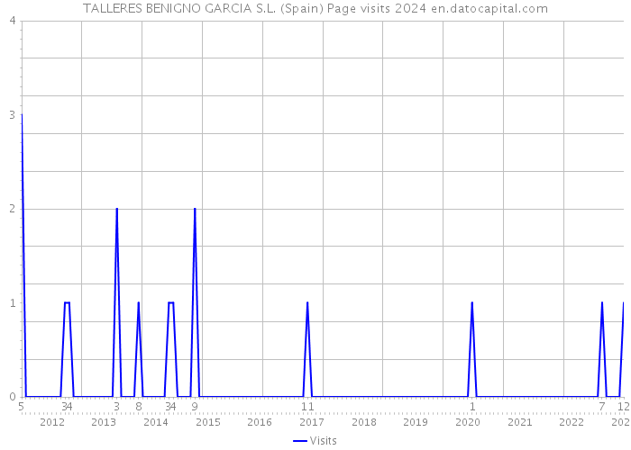 TALLERES BENIGNO GARCIA S.L. (Spain) Page visits 2024 