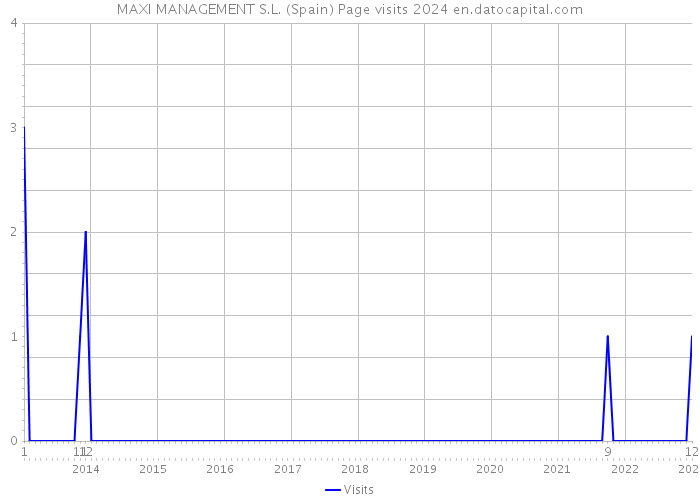 MAXI MANAGEMENT S.L. (Spain) Page visits 2024 