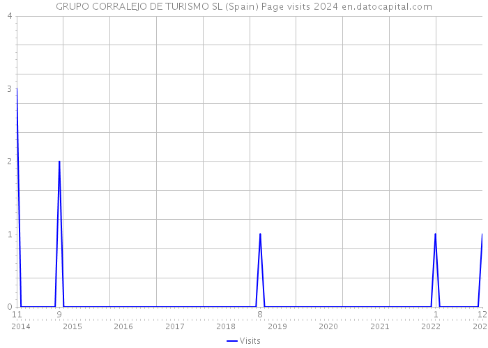 GRUPO CORRALEJO DE TURISMO SL (Spain) Page visits 2024 