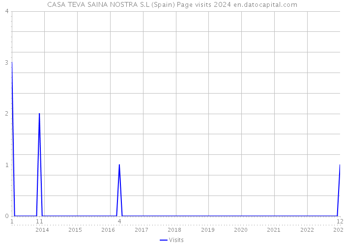 CASA TEVA SAINA NOSTRA S.L (Spain) Page visits 2024 