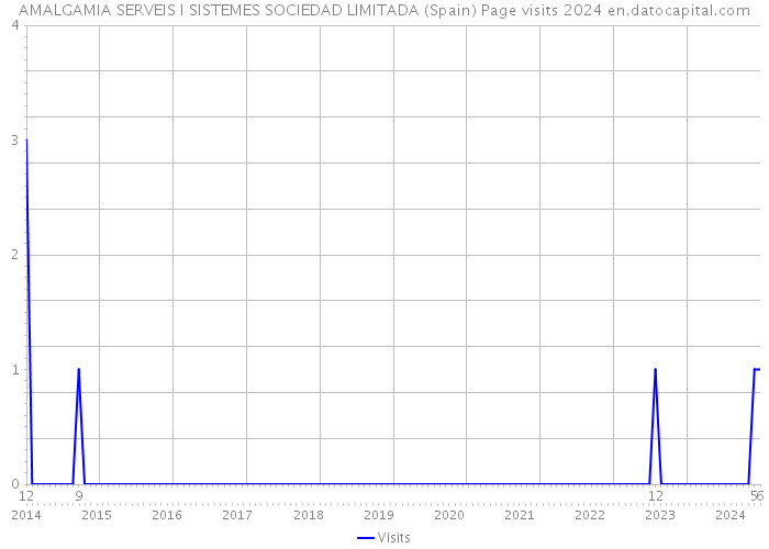 AMALGAMIA SERVEIS I SISTEMES SOCIEDAD LIMITADA (Spain) Page visits 2024 