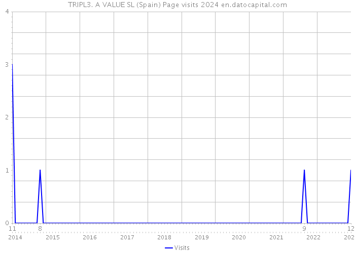 TRIPL3. A VALUE SL (Spain) Page visits 2024 